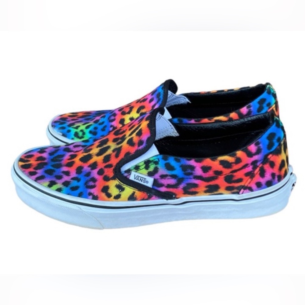 Vans classic slip-on; rainbow leopard print 🌈 🐆 - Picture 3 of 5